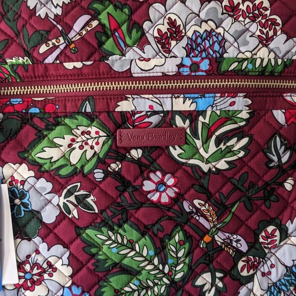 Vera Bradley Bordeaux Blooms Iconic Weekender Travel Bag - Picture 2 of 15